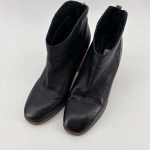 Clark's Women's Black Leather Lora‎ Lana Ankle Boots With Heel Size 8